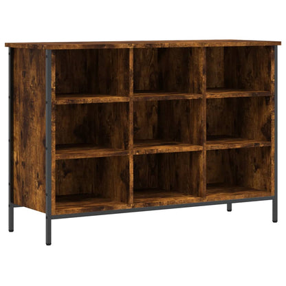 Schoenenkast Bewerkt Hout Kleurig 100 x 35 x 70 cm Gerookt eiken