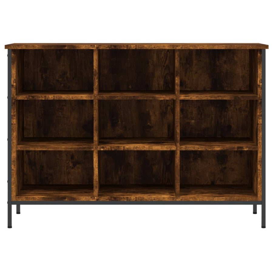 Schoenenkast Bewerkt Hout Kleurig 100 x 35 x 70 cm Gerookt eiken