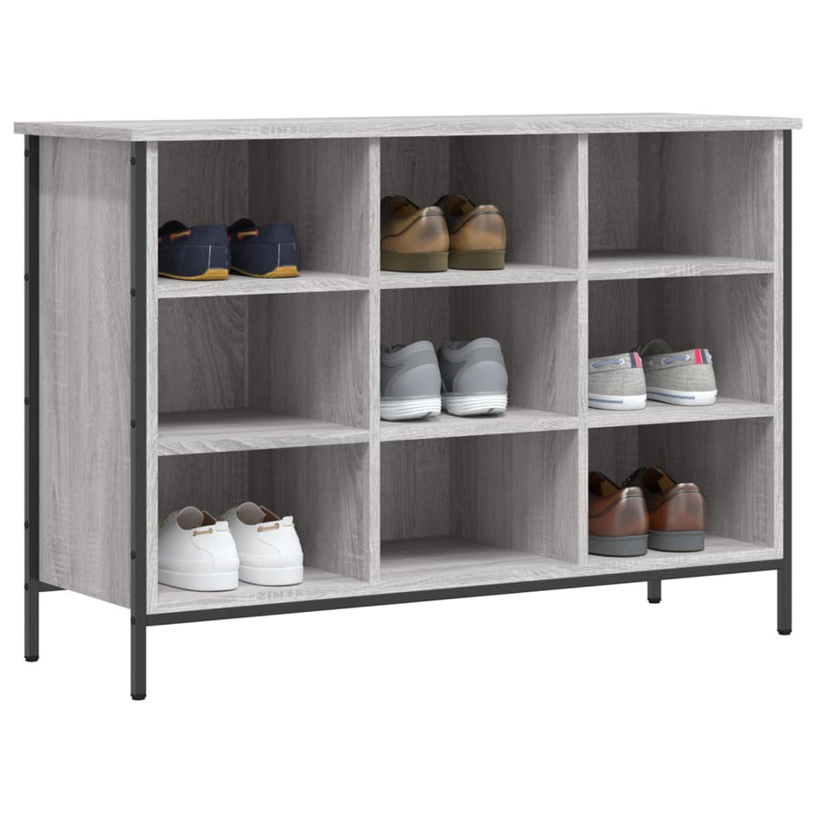 Schoenenkast 100X35X70 Cm Bewerkt Hout Grijs Sonoma Eikenkleur