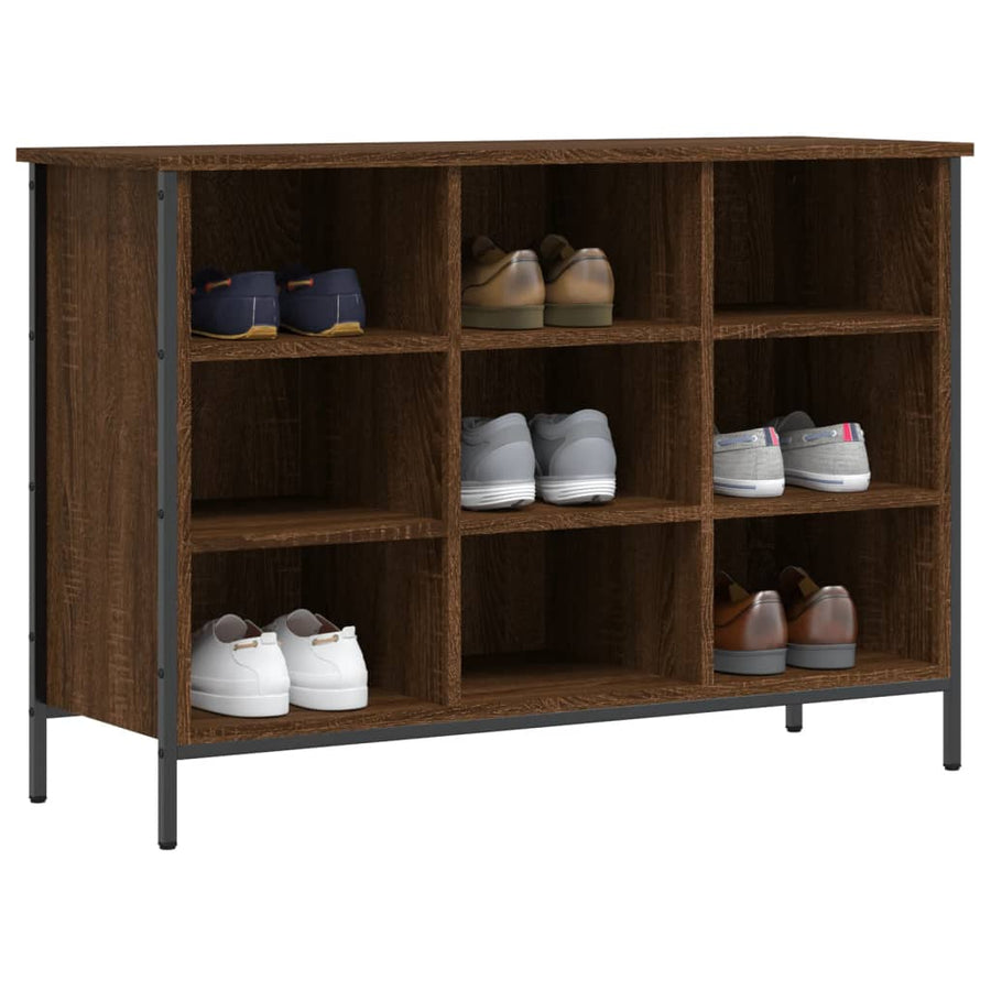 Schoenenkast Bewerkt Hout Bruin Eikenkleur 100 x 35 x 70 cm Bruineiken
