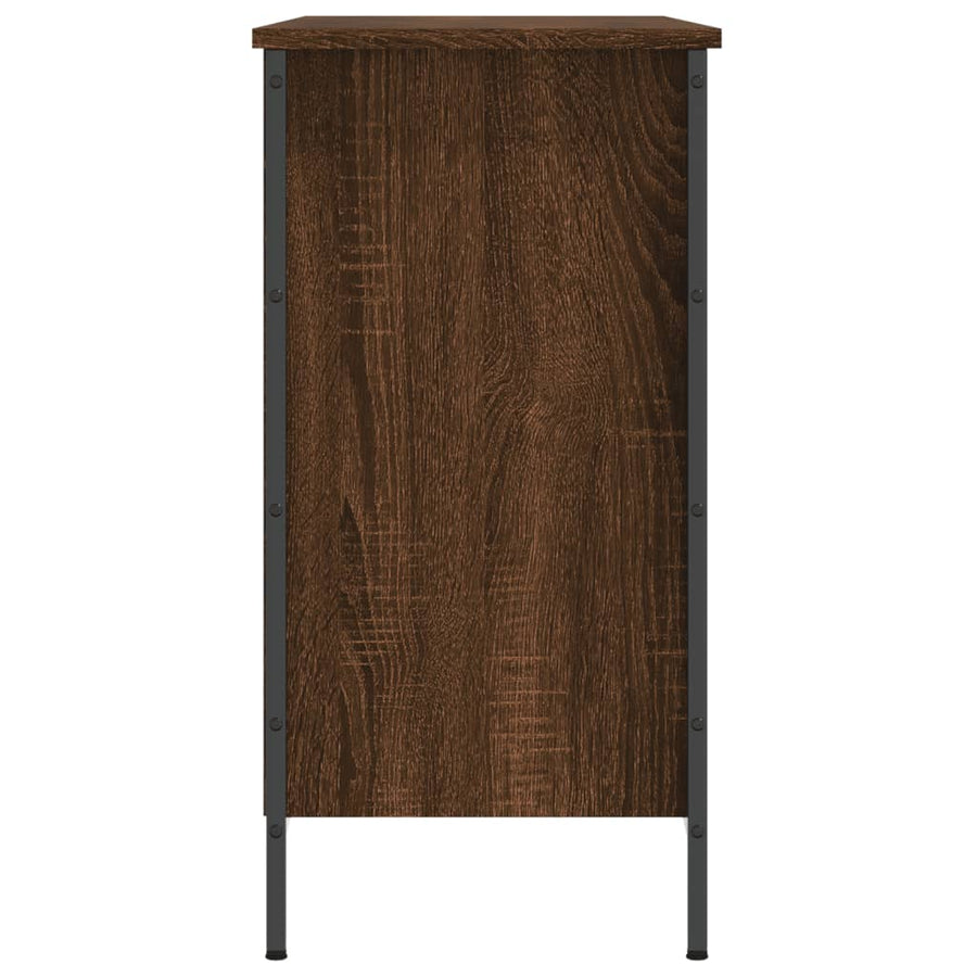 Schoenenkast Bewerkt Hout Bruin Eikenkleur 100 x 35 x 70 cm Bruineiken