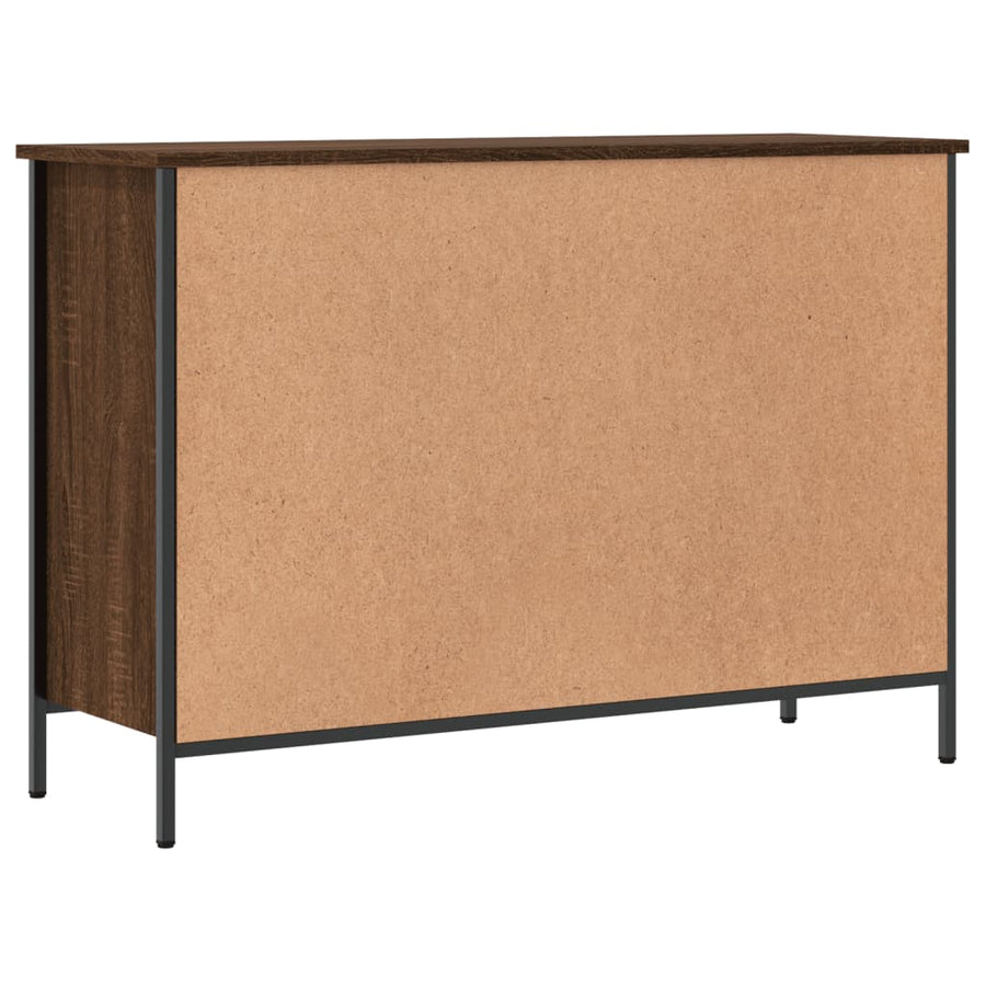 Schoenenkast Bewerkt Hout Bruin Eikenkleur 100 x 35 x 70 cm Bruineiken