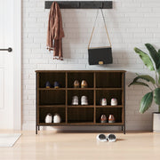 Schoenenkast 100x35x70 cm bewerkt hout bruin