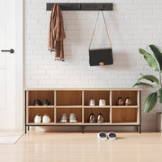 Schoenenkast 131x35x50 cm bewerkt hout