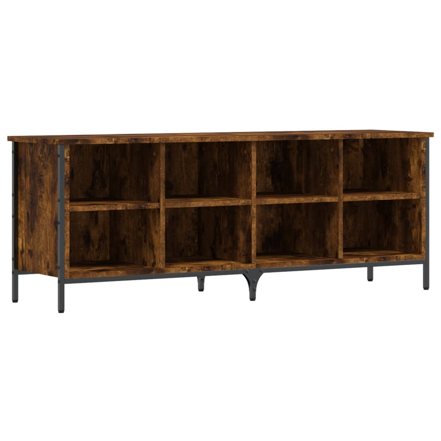 Schoenenkast 131X35X50 Cm Bewerkt Hout Gerookt Eikenkleurig