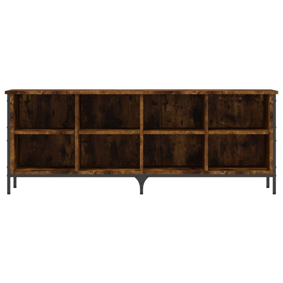 Schoenenkast 131X35X50 Cm Bewerkt Hout Gerookt Eikenkleurig