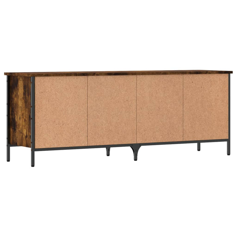 Schoenenkast 131X35X50 Cm Bewerkt Hout Gerookt Eikenkleurig