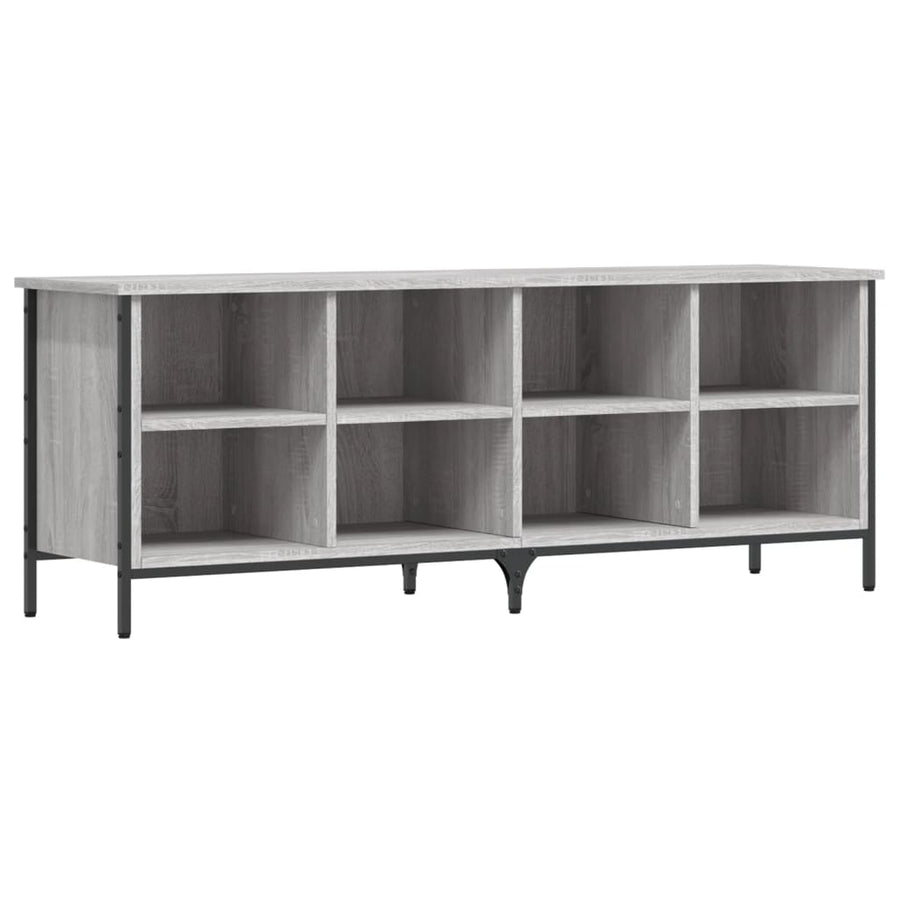 Schoenenkast Bewerkt Hout Eikenkleur 131 x 35 x 50 cm Grijs sonoma