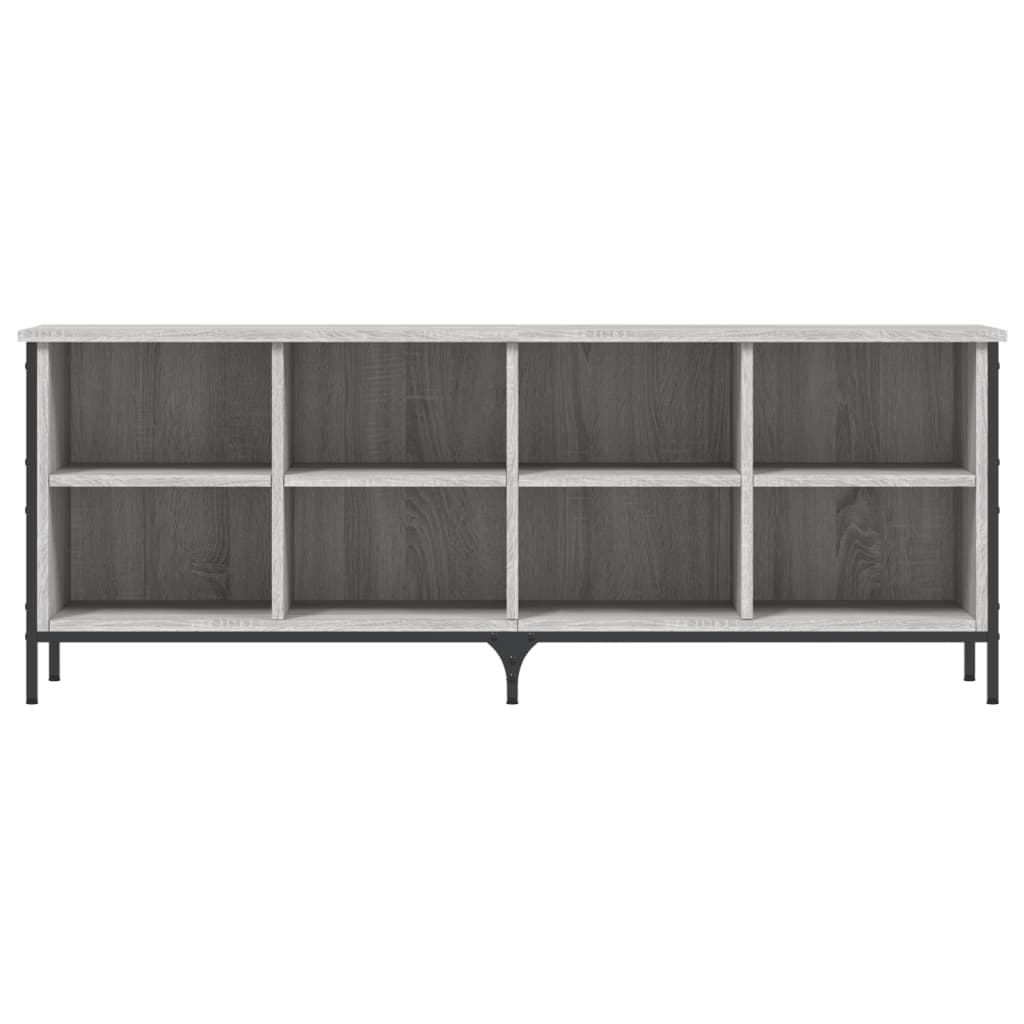 Schoenenkast Bewerkt Hout Eikenkleur 131 x 35 x 50 cm Grijs sonoma