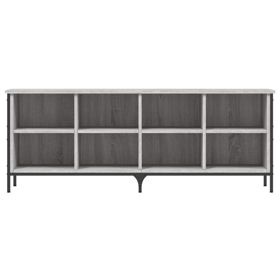 Schoenenkast Bewerkt Hout Eikenkleur 131 x 35 x 50 cm Grijs sonoma