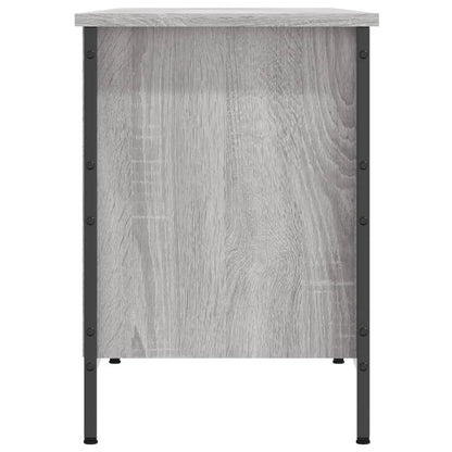 Schoenenkast Bewerkt Hout Eikenkleur 131 x 35 x 50 cm Grijs sonoma