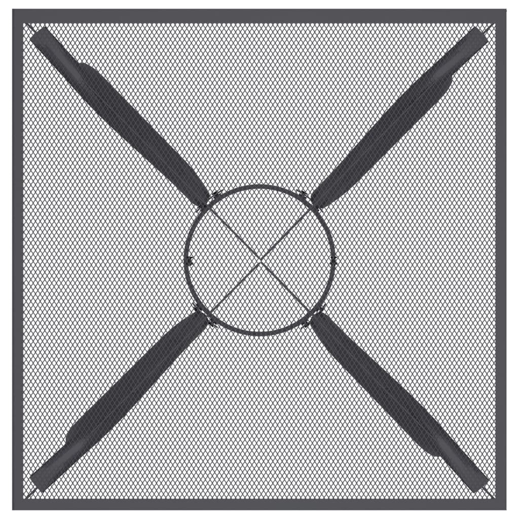 Tuintafel 50X50X72 Cm Staalgaas Antracietkleurig