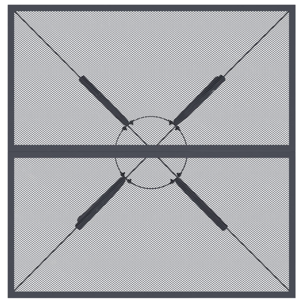 Tuintafel 80X80X72,5 Cm Staal Gaas Antracietkleurig 80 x 80 x 72.5 cm