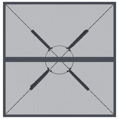 Tuintafel 80X80X72,5 Cm Staal Gaas Antracietkleurig 80 x 80 x 72.5 cm