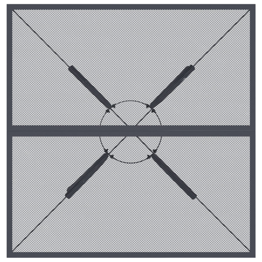 Tuintafel 80X80X72,5 Cm Staal Gaas Antracietkleurig 80 x 80 x 72.5 cm