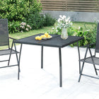 Tuintafel 100x100x72 cm staalgaas antraciet