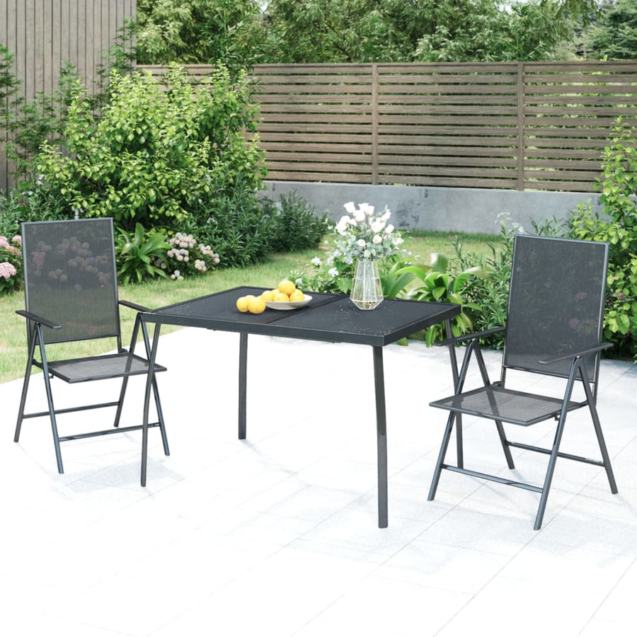Tuintafel 110X80X72 Cm Staalgaas Antracietkleurig