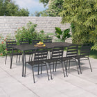 Tuintafel 200x100x71 cm staal antraciet