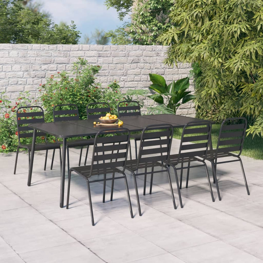 Tuintafel Staal Antracietkleurig 200 x 100 x 71 cm