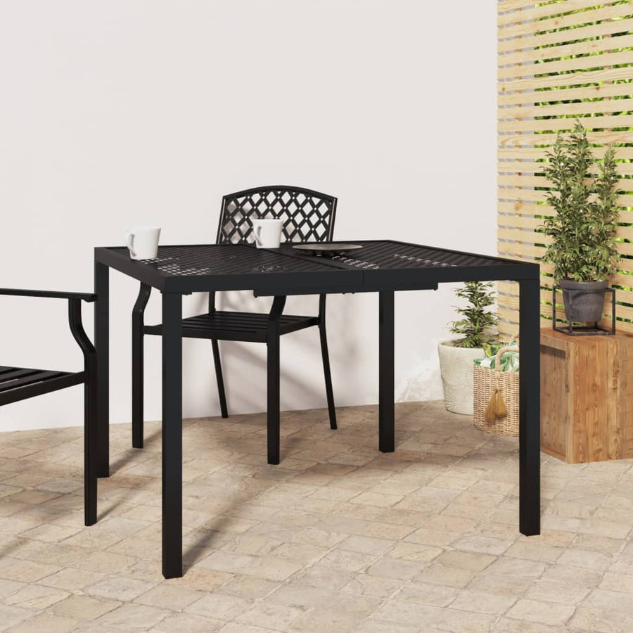 Tuintafel 100X100X72 Cm Staal Antracietkleurig