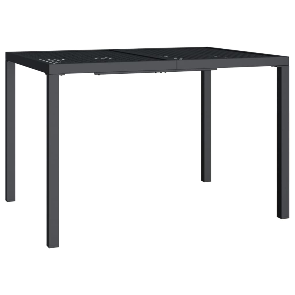 Tuintafel 110x80x72 cm staal antracietkleurig