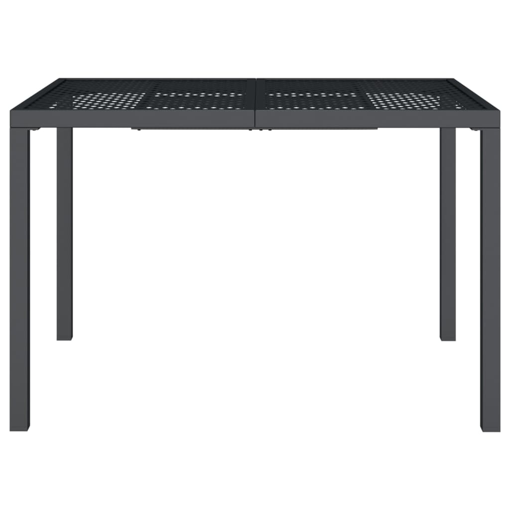 Tuintafel 110x80x72 cm staal antracietkleurig