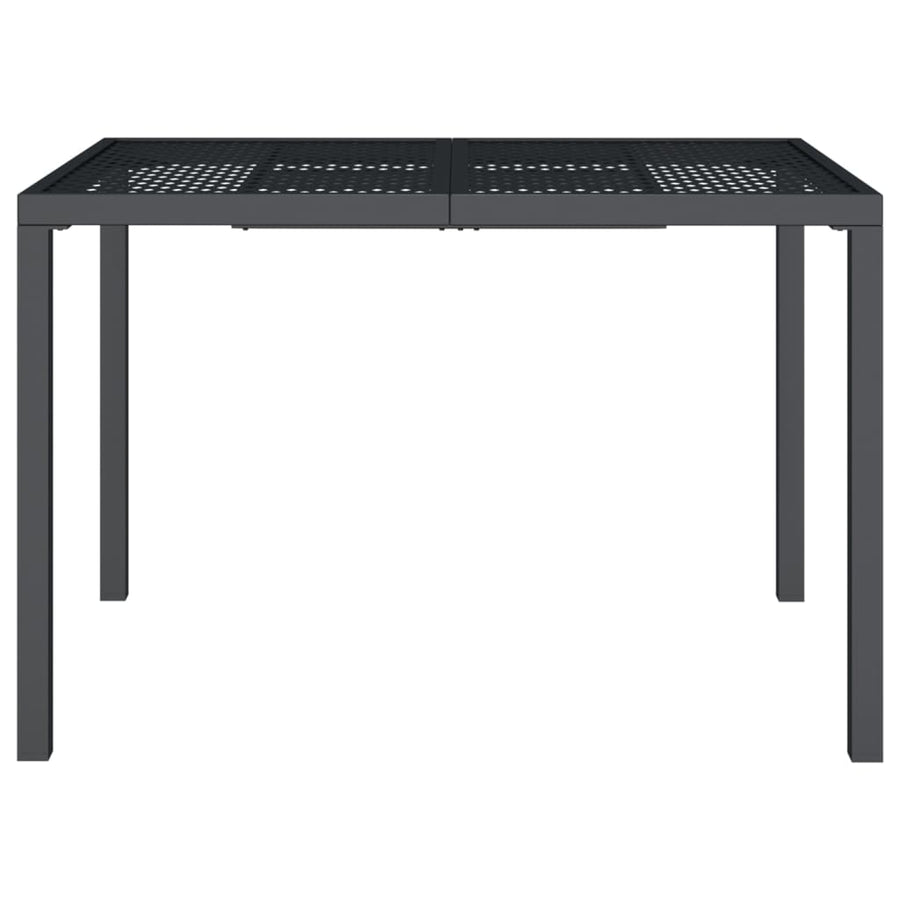 Tuintafel 110x80x72 cm staal antracietkleurig