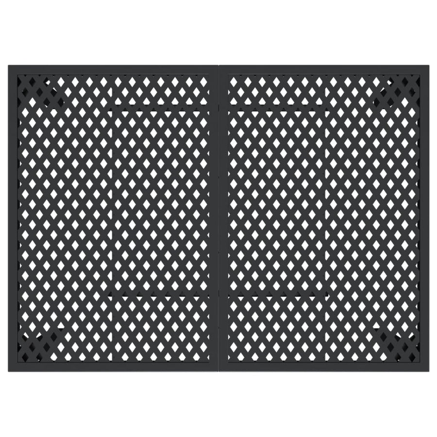 Tuintafel 110x80x72 cm staal antracietkleurig