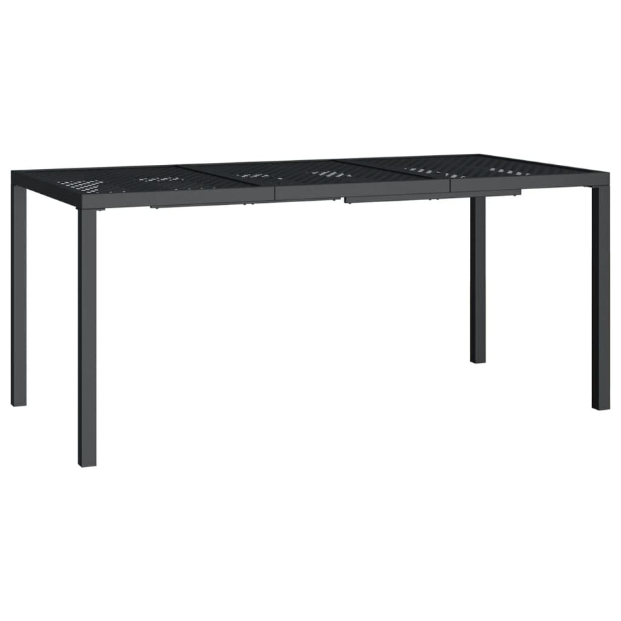 Tuintafel 165X80X72 Cm Staal Antracietkleurig