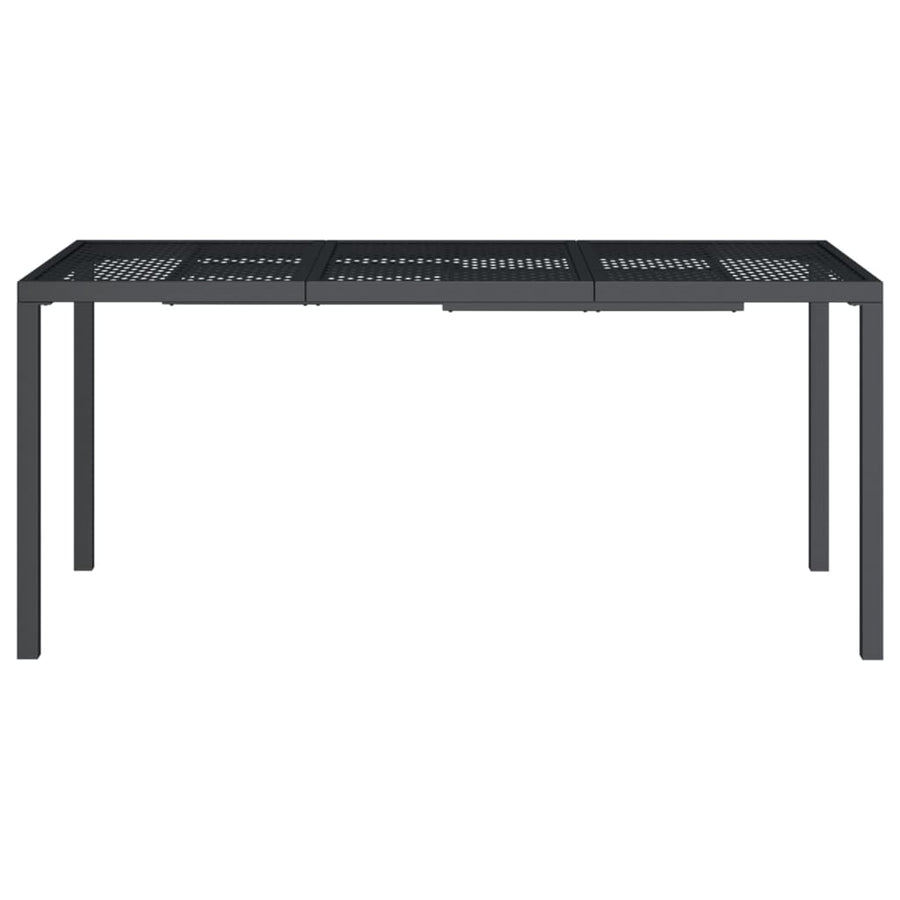 Tuintafel 165X80X72 Cm Staal Antracietkleurig
