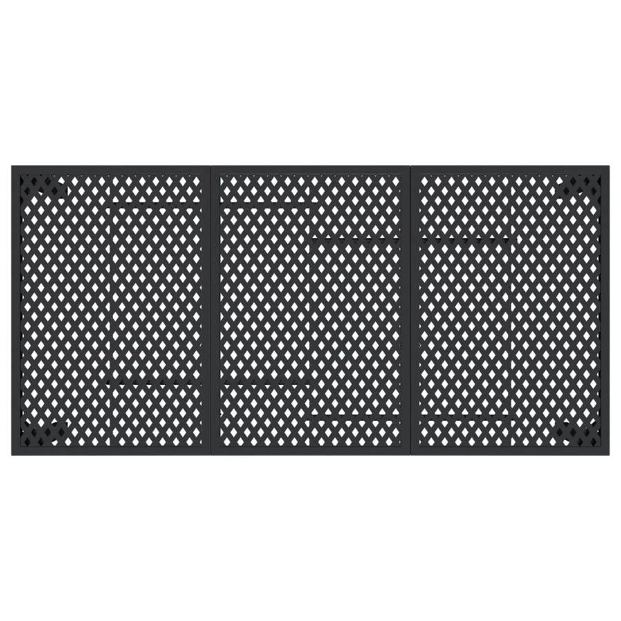 Tuintafel 165X80X72 Cm Staal Antracietkleurig