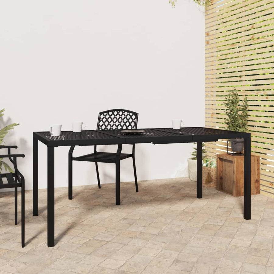 Tuintafel 165X80X72 Cm Staal Antracietkleurig