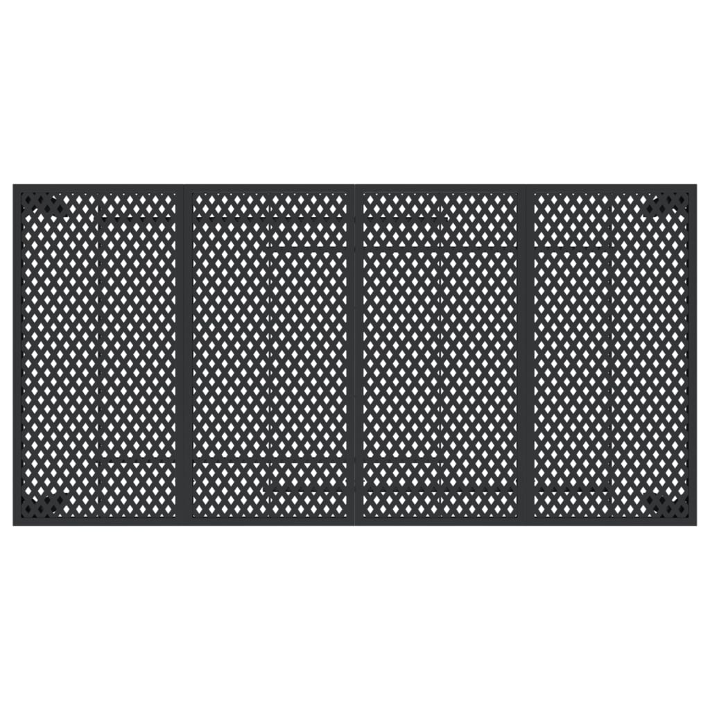 Tuintafel 200X100X72 Cm Staal Antracietkleurig