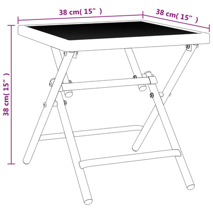 Tuintafel 38X38X38 Cm Staalgaas Antracietkleurig