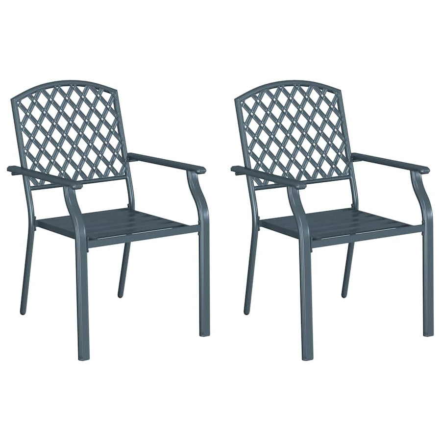 Tuinstoel 2 pcs Antraciet 56 x 65 x 89 cm Staal