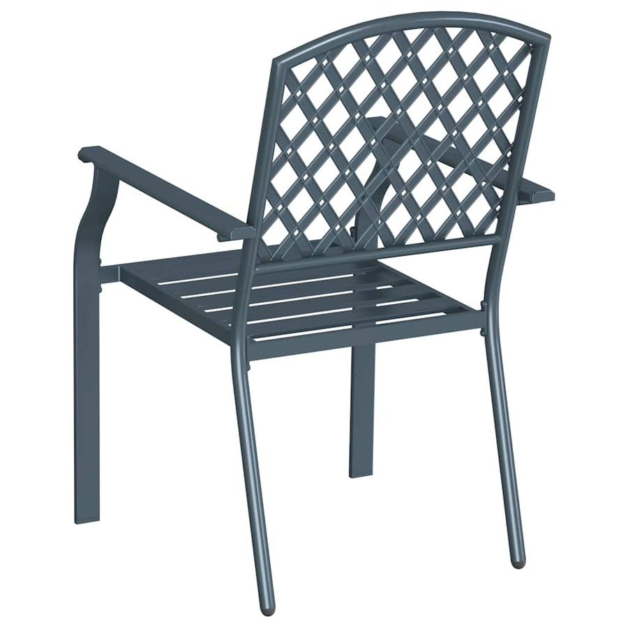 Tuinstoel 2 pcs Antraciet 56 x 65 x 89 cm Staal
