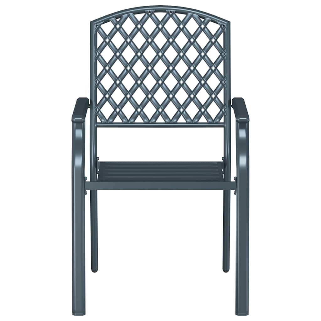 Tuinstoel 2 pcs Antraciet 56 x 65 x 89 cm Staal