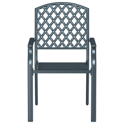 Tuinstoel 2 pcs Antraciet 56 x 65 x 89 cm Staal