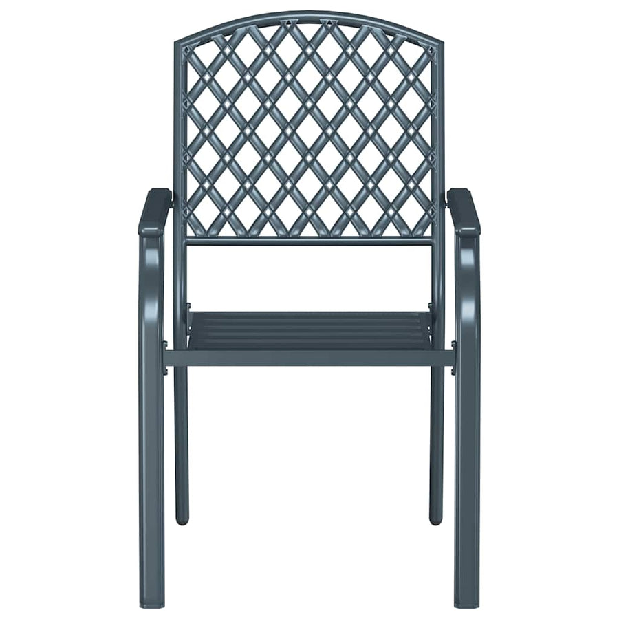 Tuinstoel 2 pcs Antraciet 56 x 65 x 89 cm Staal