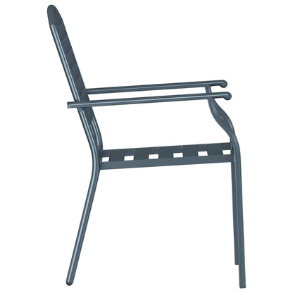 Tuinstoel 2 pcs Antraciet 56 x 65 x 89 cm Staal