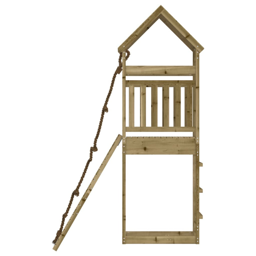 Speelhuis Met Klimwand Geïmpregneerd Grenenhout Massief geïmpregneerd grenenhout