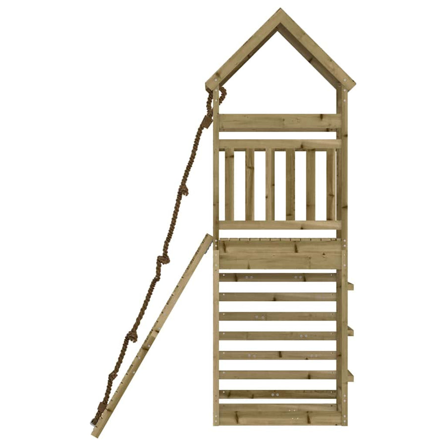 Speelhuis Met Klimwand Geïmpregneerd Grenenhout Massief geïmpregneerd grenenhout