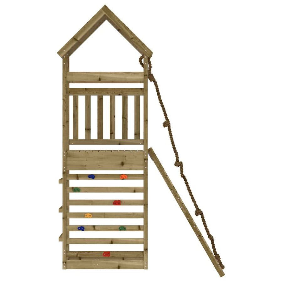 Speelhuis Met Klimwand Geïmpregneerd Grenenhout Massief geïmpregneerd grenenhout