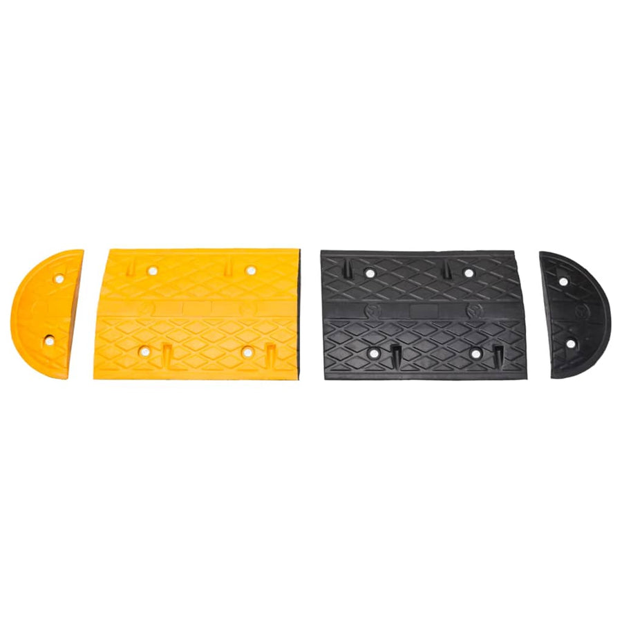 Verkeersdrempel 517X32,5X4 Cm Rubber Geel En Zwart 517 x 32.5 x 4 cm