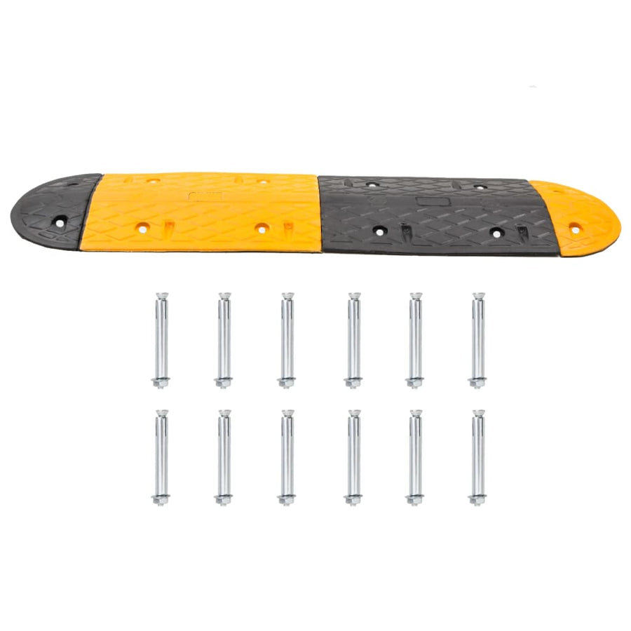 Verkeersdrempel 517X32,5X4 Cm Rubber Geel En Zwart 517 x 32.5 x 4 cm