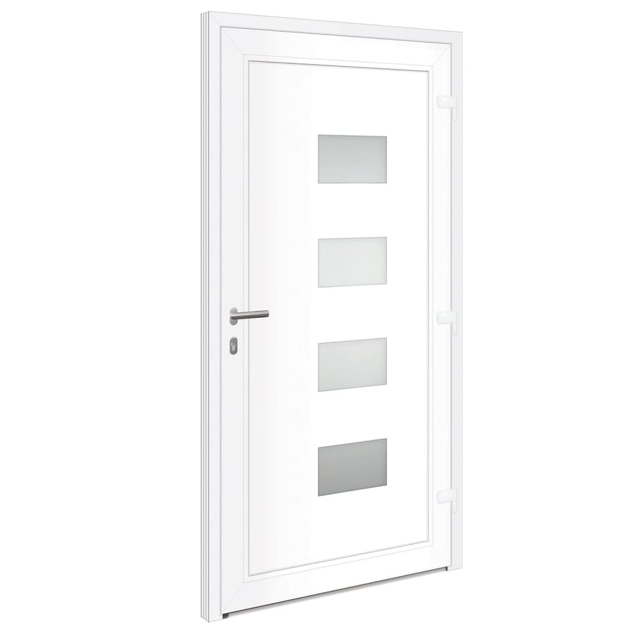 Voordeur 100X200 Cm Aluminium En Pvc Wit