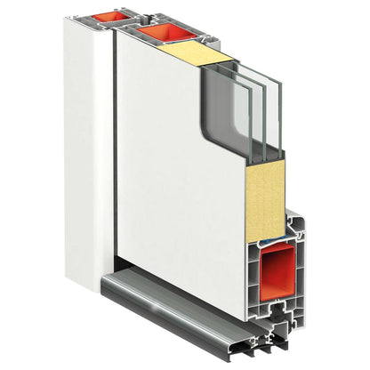 Voordeur 100X210 Cm Aluminium En Pvc Wit