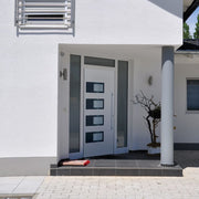Voordeur 100x210 cm aluminium PVC wit