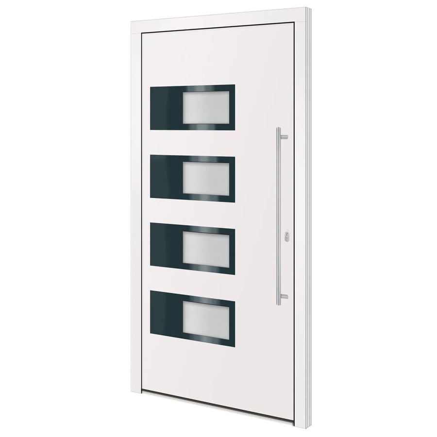 Voordeur 110X210 Cm Aluminium En Pvc Wit