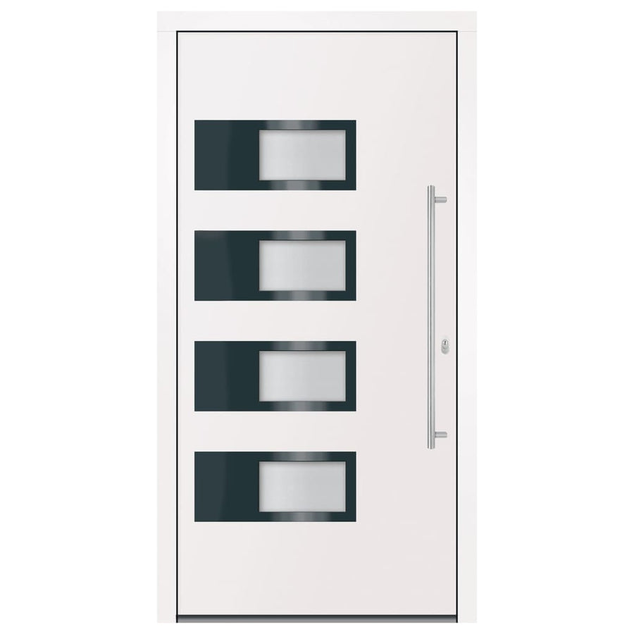 Voordeur 110X210 Cm Aluminium En Pvc Wit
